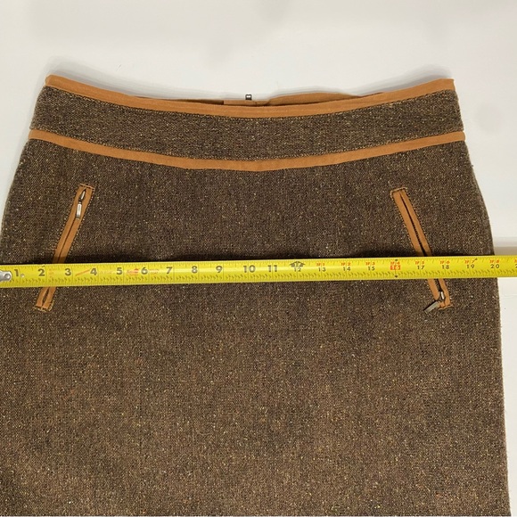 BOB TIMBERLAKE-Wool blend skirt Brown Speckled boho zip pockets Lagenlook Sz 12 - Picture 15 of 16